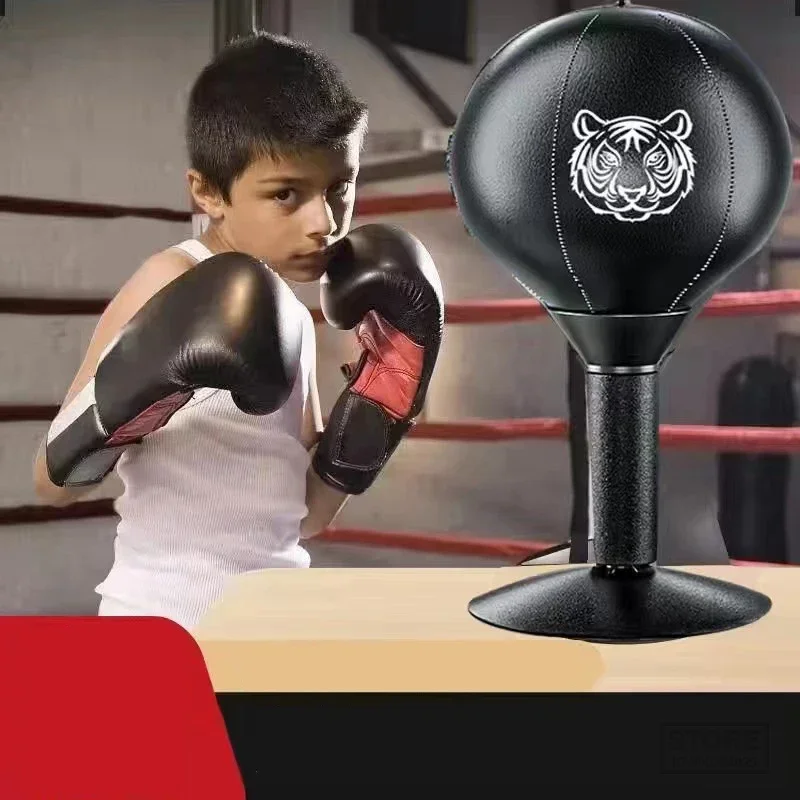 Boxing Desktop Speed Ball Leather Adult Decompression Punching Bag Wall-mounted Strong Sucker Child Training Fitness Equipment