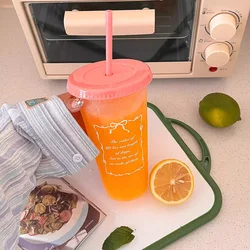 Charming Reusable BPA - Free Sippy Cup with Lid and Straw for Girls - Large Capacity for Cold Drinks (700ML)