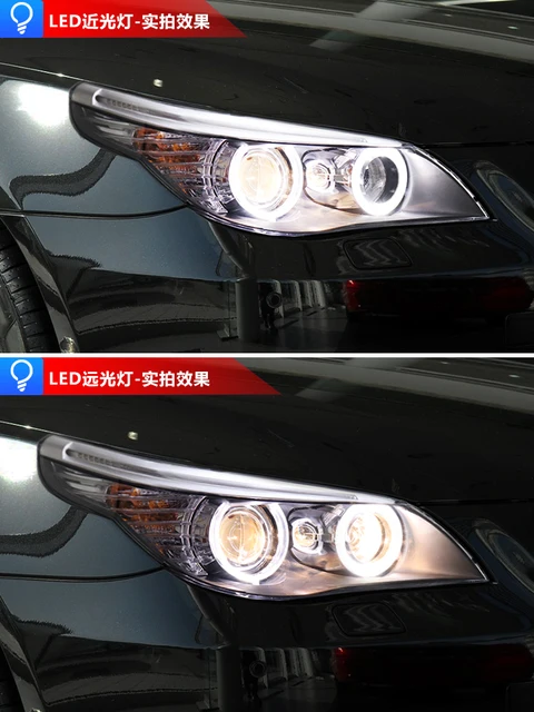 Feux De Voiture Pour Bmw E60 2003 – 2010 Série 5 520i Led, Assemblage De  Phares Auto, Mise À Niveau, Conception Yeux D'ange, Accessoires De  Lentilles Bicofal - Voiture Assemblage Léger - AliExpress