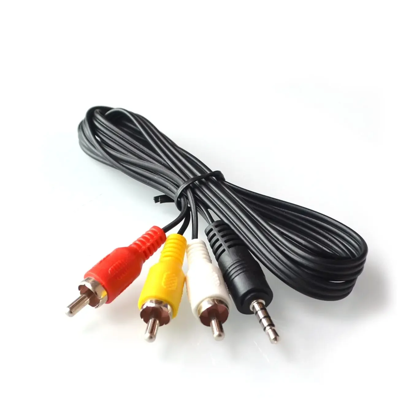 60cm 3.5mm Jack Plug Male to 3 RCA Adapter High Quality 3.5 to RCA Male Audio Video AV Cable Wire Cord 2