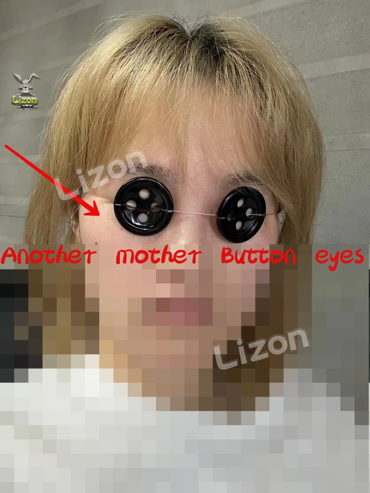 Sewn button doll eye halloween costume accessory Vector Image Sewn button doll eye halloween costume accessory Vector Image
