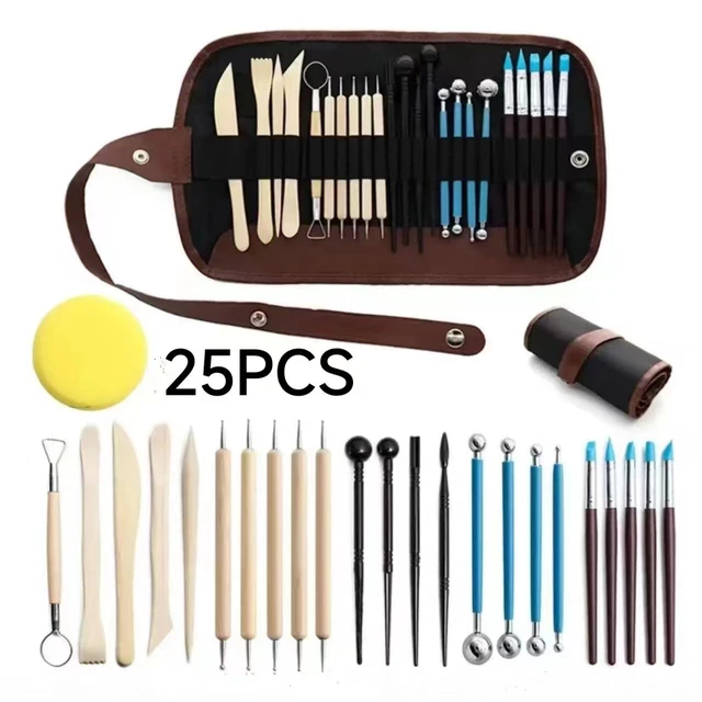 24/25PCS Polymer Clay Tools Clay Tools Kit Ceramics Clay Sculpting Tools  Kits Air Dry Clay Tools Kits for Adults Drawing Dotting - AliExpress