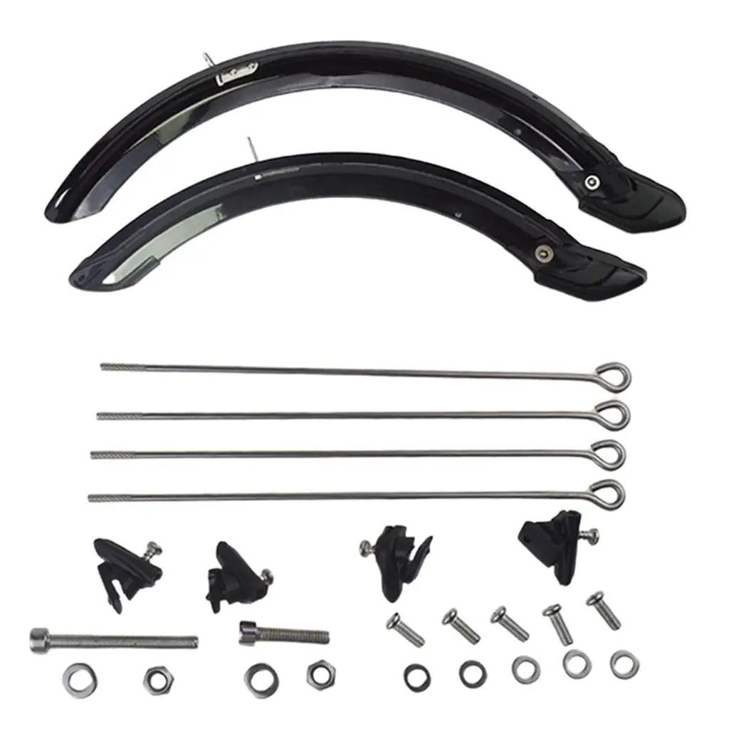 Bicycle Fender 20'' 14'' Folding Bike Mudguard Set for brake System