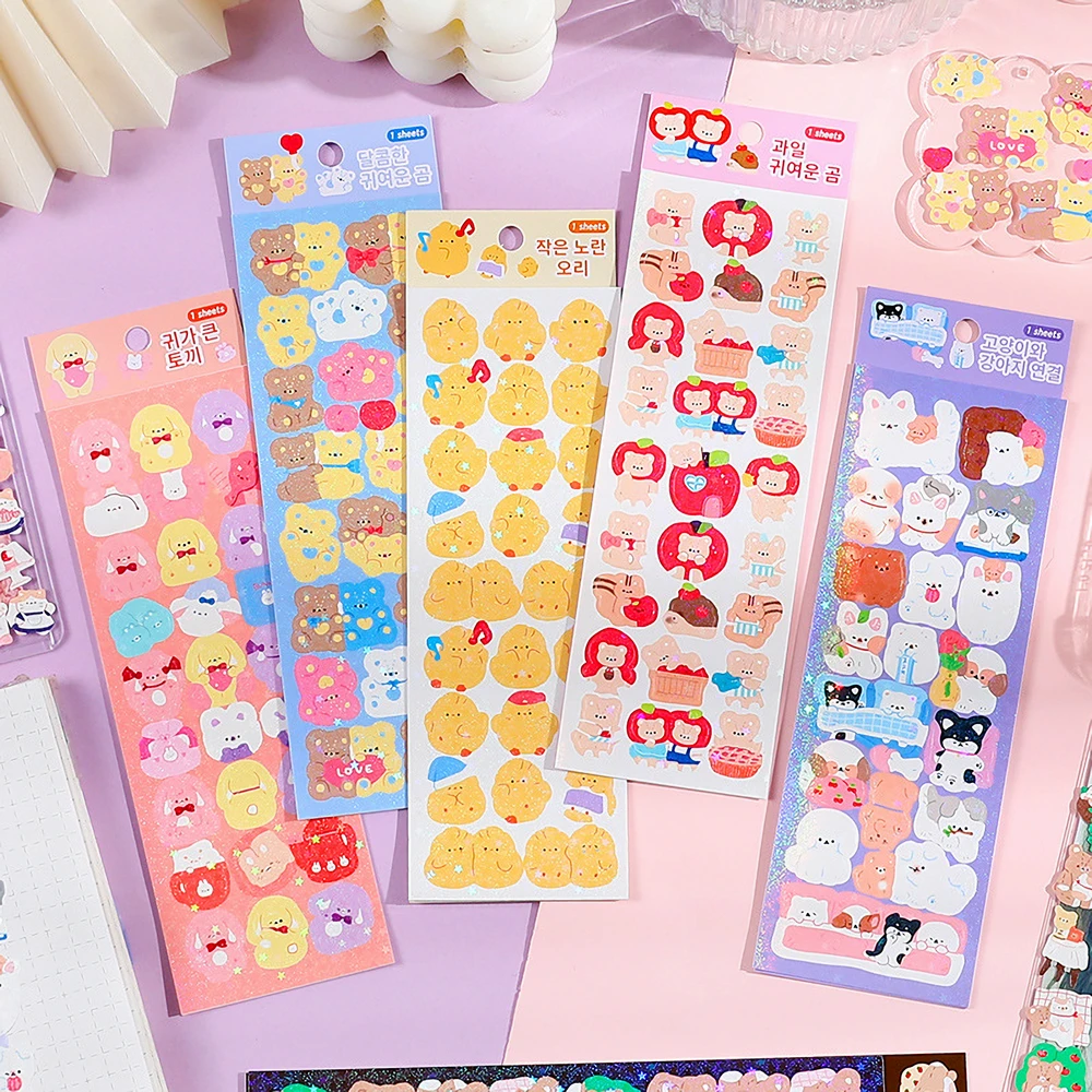 10pcs Kawaii Kpop Toploader Deco Stickers - Various Cute Cartoon