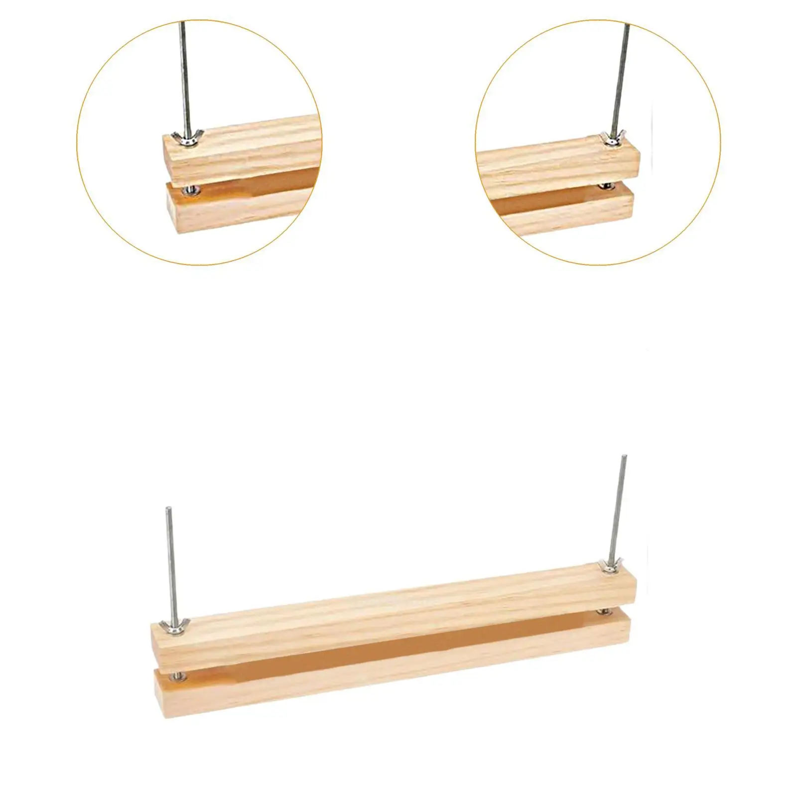 Wooden Book Press Multipurpose Manual Book Binding Kit Binding Press for Desktop Home Office DIY Bookbinding Photo Albums Labels