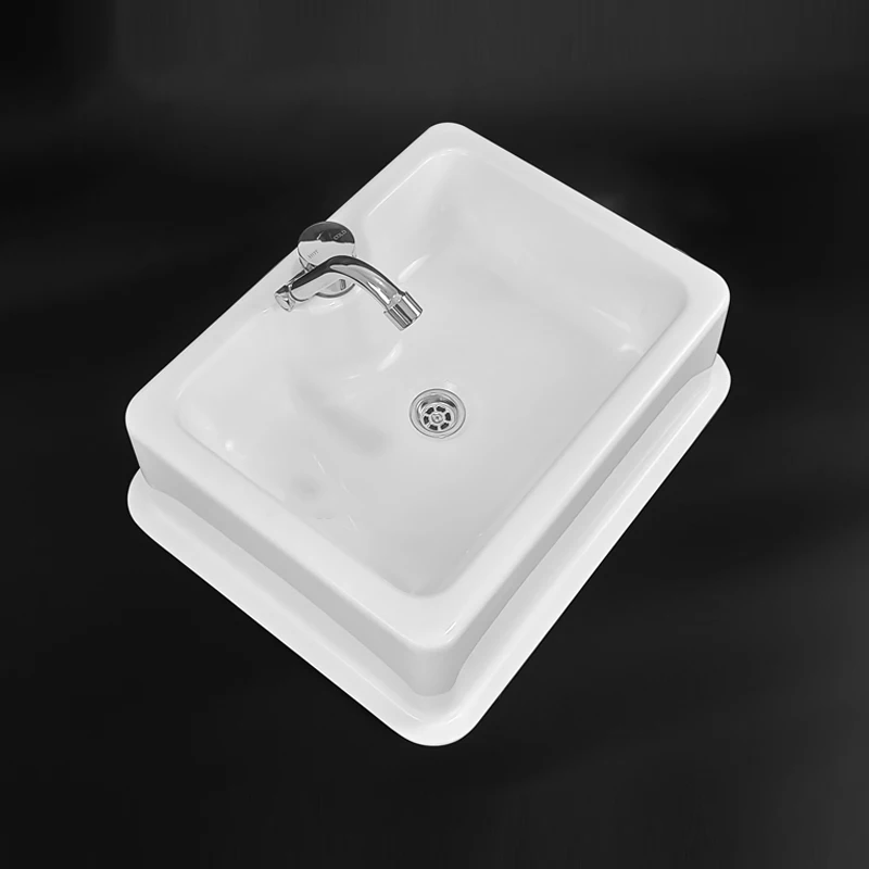 RV Water Basin Folding Basin White Acrylic Hidden Washbasin In The Bathroom