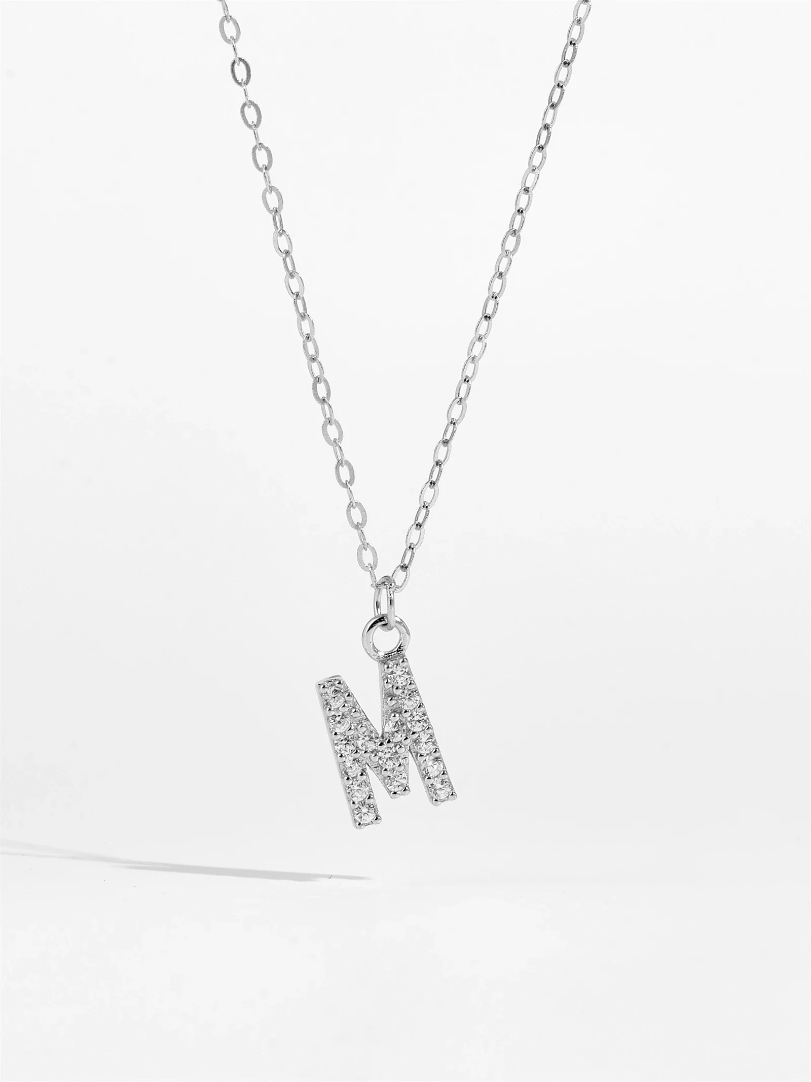 DPLAOPA Women 925 Sterling Silver Letter Alphabet Initial Pendant Monogram Necklace Long Chain 2024 Luxury Fine Jewelry Gif 6