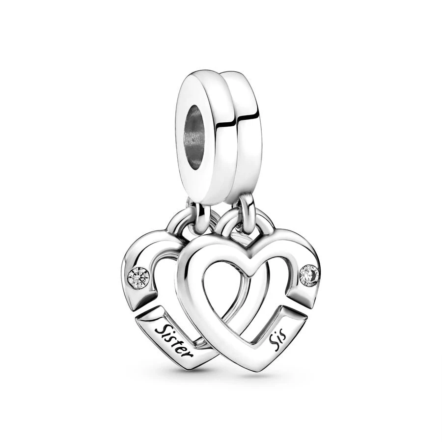 Puzzle Piece Hearts Splittable Friendship Dangle Charm Bead Fit Original 925 Sterling Silver Pan Bracelet Jewelry beads charms charm jewelry sterling silver jewelry charm bead silver charm bracelet sterling silver beads beads jewelry silver charm bead sterling silver beads charm silver bead bracelet