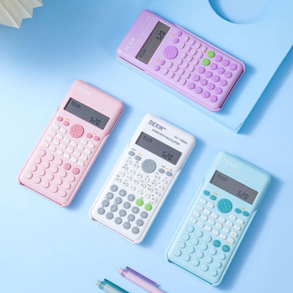 Advanced Pink Scientific Calculator with 240 Functions, Dual-Line LCD Display, Ideal for Educators and College Students