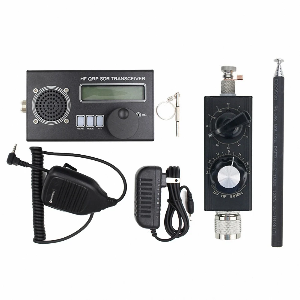 

USDX QRP Shortwave Radio Transceiver+Mini-ANT 20W QRP Full Band HF Antenna Tuner 8 Band SSB/CW QRP Transceiver US Plug