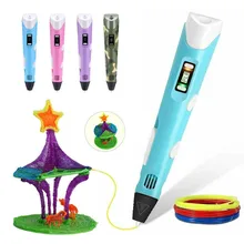 3D Pen Printing Pencils OLED Display Gel Art Craft Printer PLA ABS Filament 3D Drawing Print For Kids/Adults Creative Draw Paint