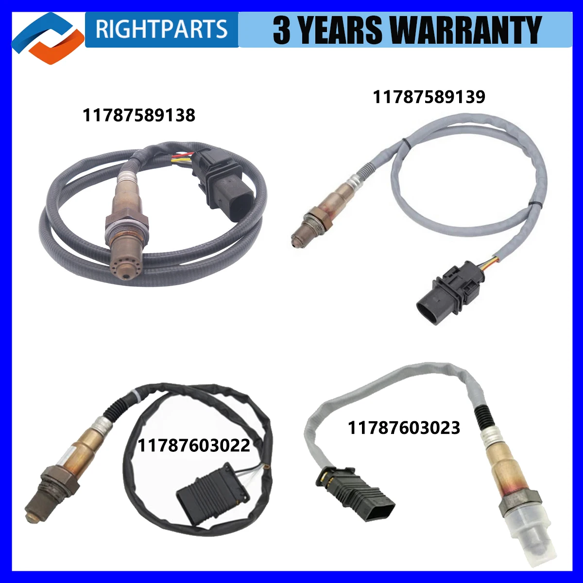 

4PCS 11787603023 11787603022 11787589138 11787589139 Front Rear Lambda Oxygen O2 Sensor For BMW F10 F11 523i 528i 530i 730i