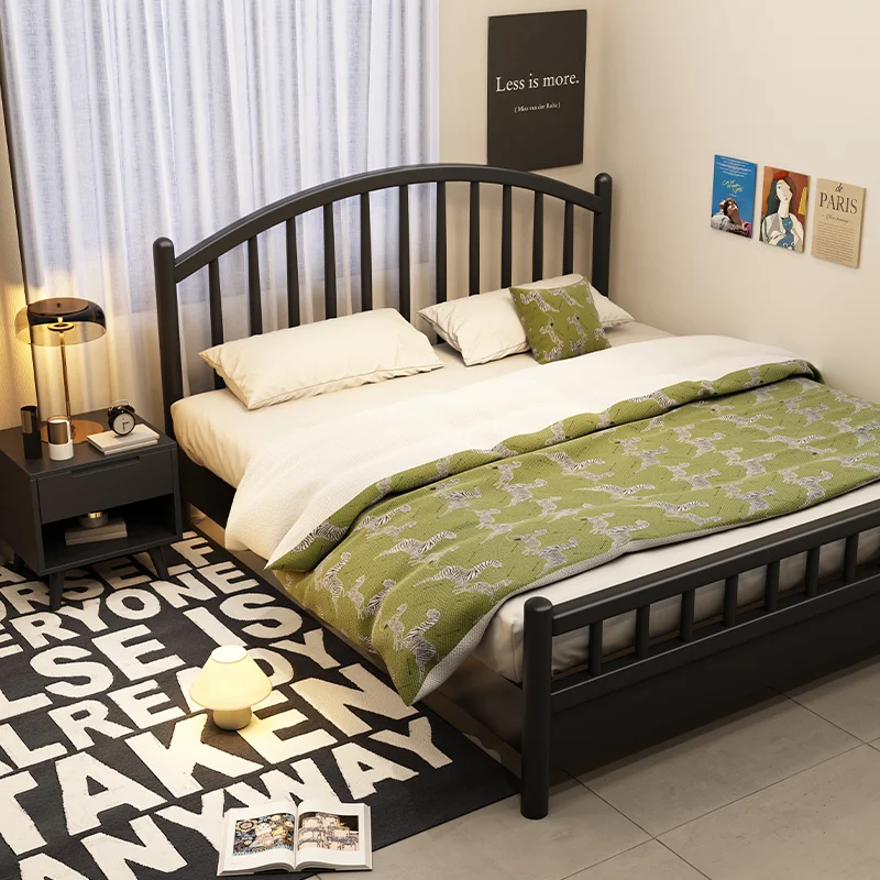 

Nordic Black Retro American Pure Solid Wood Bed 1 M 35 M Double 1.8 M Modern Simple 1.5M Storage Princess Bed