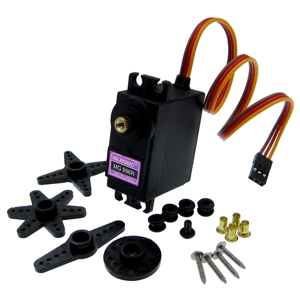 Servo Moteur MG996R 13KG RC monté sur châssis de voiture robot