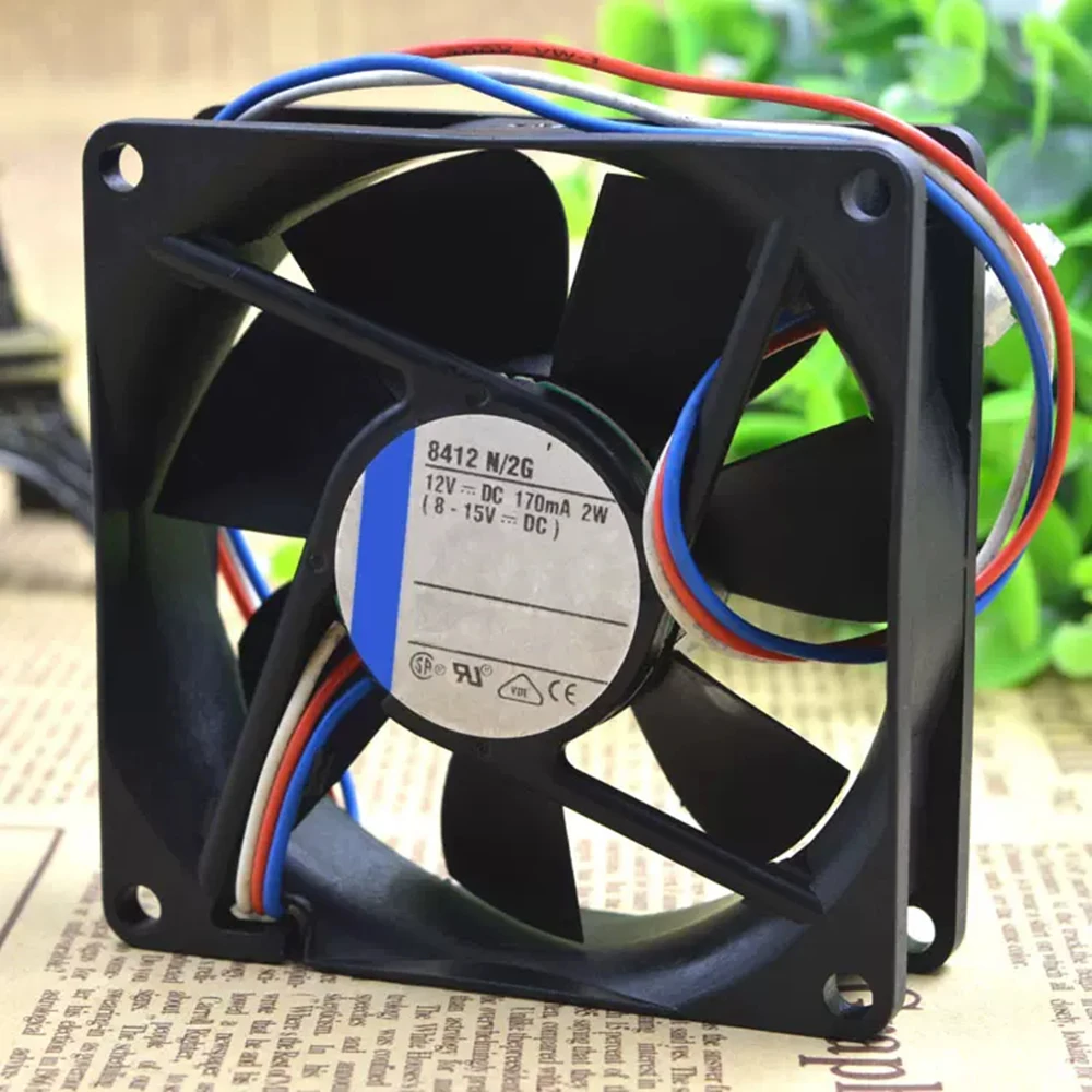 

Вентилятор охлаждения 8412 N/2G DC 12V 170mA 2W 8025 80X80X25mm 3-проводной