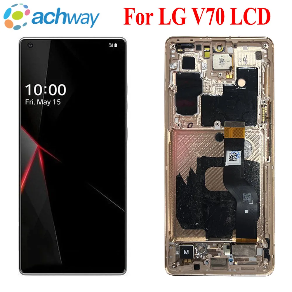 

6.5'' For LG V70 ThinQ 5G LCD Display Touch Screen Digitizer Assembly Replacement Parts with frame For LG V70 Display Screen LCD