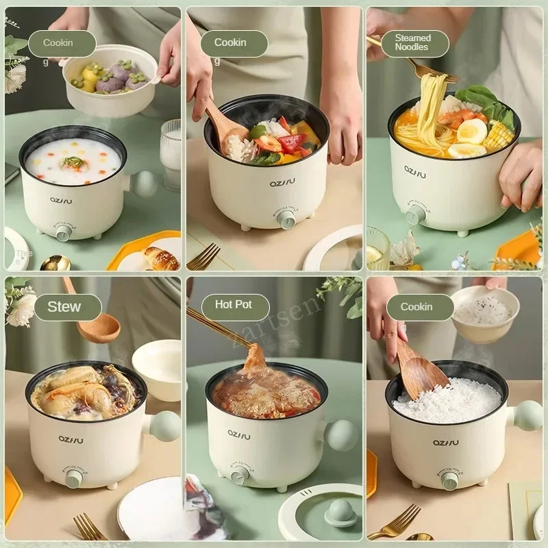 Electric Multi Cooker Portable Rice Cookers Hotpot Saucepan Stew Heating Pan Ramen Noodles Pot Home and Kitchen Appliance