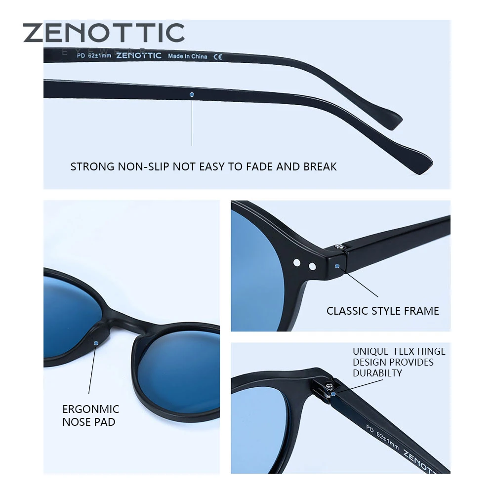 세련되고 안락한 ZENOTTIC Retro 폴라라이즈 선글라스로 눈을 보호하세요.