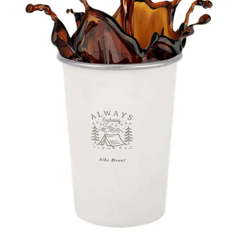 

Stainless Steel Camping Coffee Cup Drinking Sippy Glasses Metal Cup Shatterproof Kids Cups Camping 304 Stainless Steel Cups