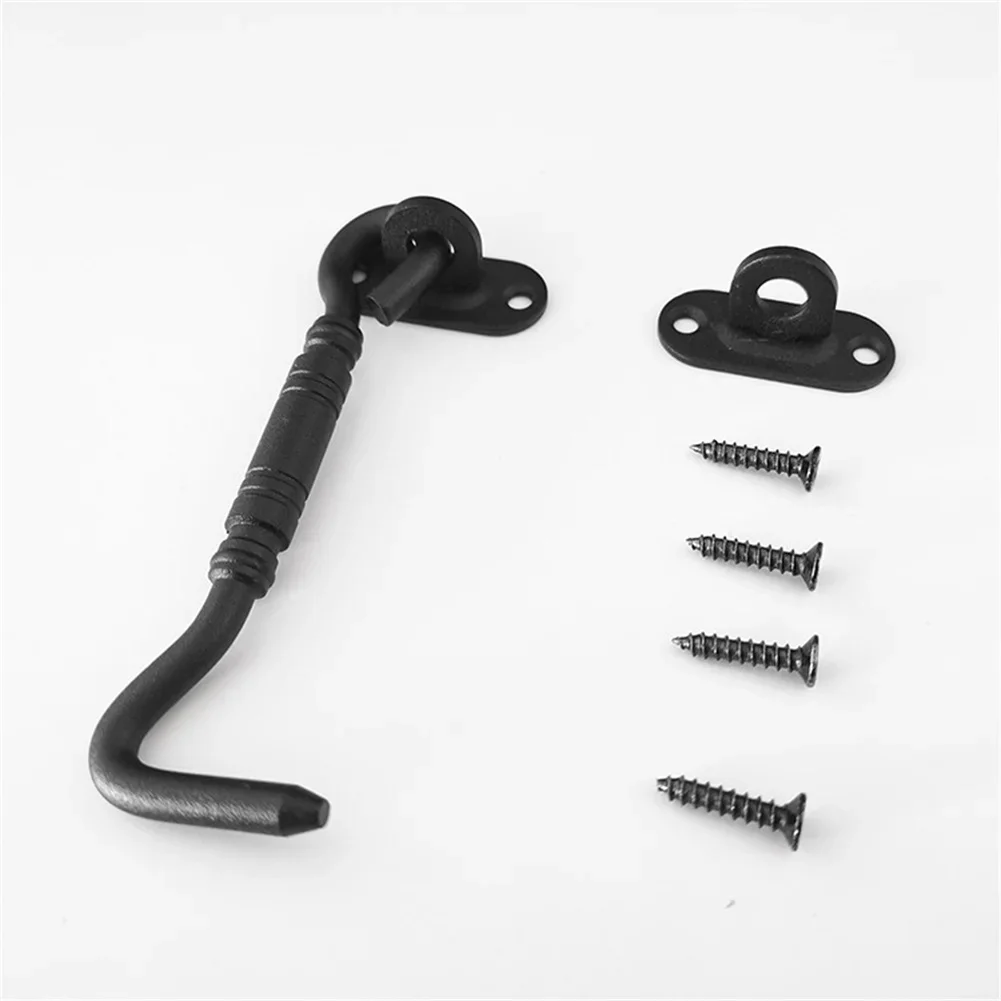 Description Picture 6 of itemSliding Barn Door Handle Hardware Set Pull Flush Gate Hardware Kit Set Matte Black Iron Door Lock Home Improvement