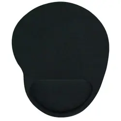 Ergonomic Wrist Support Mouse Pad with Non-Slip Base and Soft Cushioning (Black)
