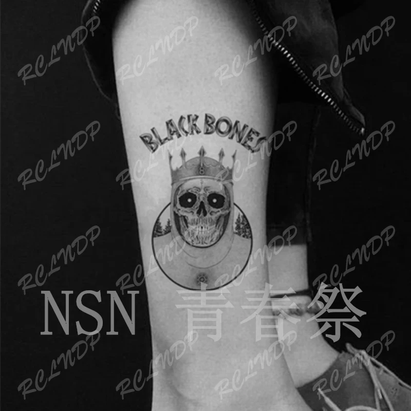 

Waterproof Temporary Tattoo sticker skull warrior crown flash tatoo fake tatto body art for men women