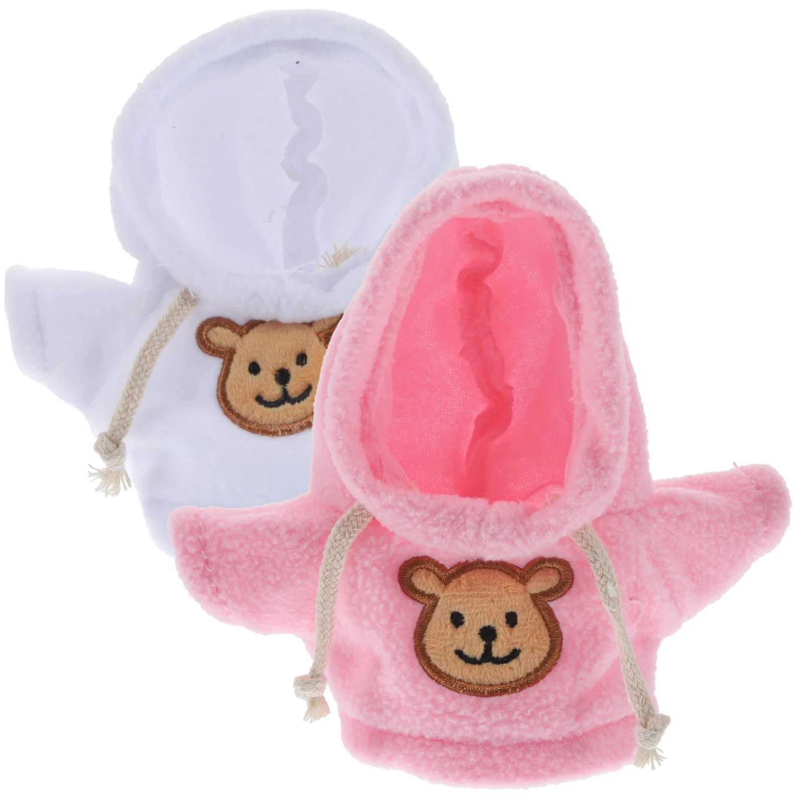

2pcs Bear Clothes Decorative Costume Reusable Dress up Clothes Plush Bear Hoodies