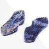 Sodalite New Shape Gua Sha Tool Face Massager Skin Care Neck Body Sawtooth Scraping Board Beauty Product 4