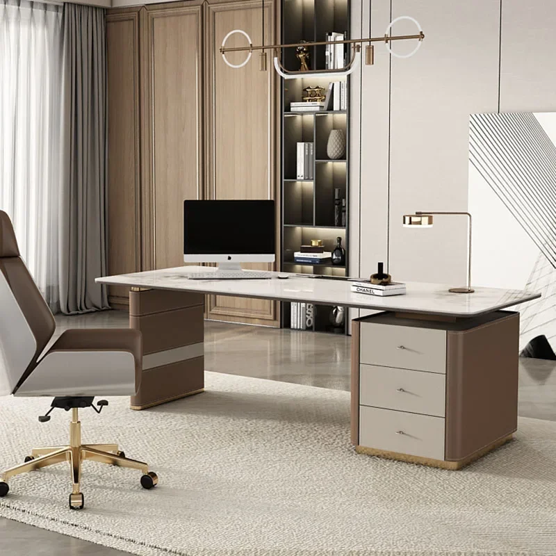 Luxury Study Office Desk Wooden Reception Standing Corner Writing Office Desk Modern Escritorios De Oficina Office Furniture