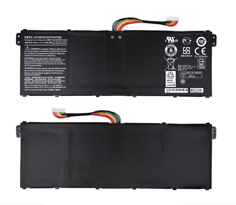 

AC14B18J AC14B13J Laptop Battery for Acer Aspire ES1-511 E3-111 V3-111P V5-132 V5-122 PN15Q3 MS2394 EX2519 N15W4 11.4V 36Wh