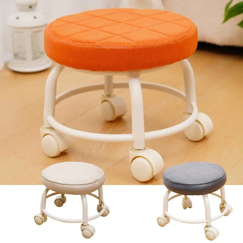 

Rotating Stool Chair 360 Rolling Round Stool With Wheels Rotatable Waterproof Swivel Saddle Stool Bench chair home supplies