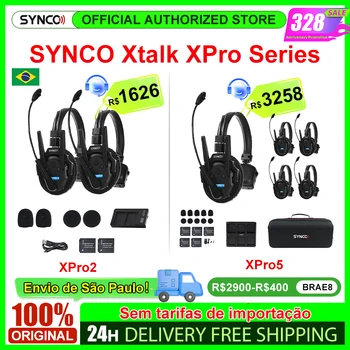 Intercomunicador Sem Fio SYNCO Xtalk Pro Series X5 Pro X2 Pro 2.4G Full Duplex com Redução de Ruído (Atualizado)