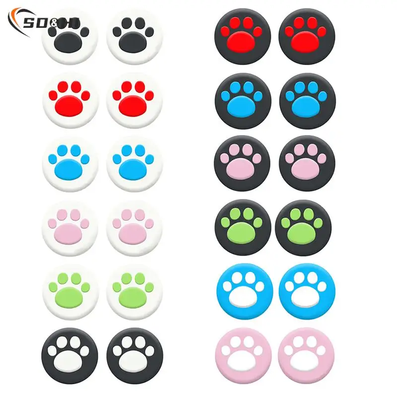 2Pcs Cute Silicone Thumb Sticks Grips Joystick Cover Case Per Ps4/Ps5 Slim Pro Controller Caps Cover Protector Per Xbox One X S