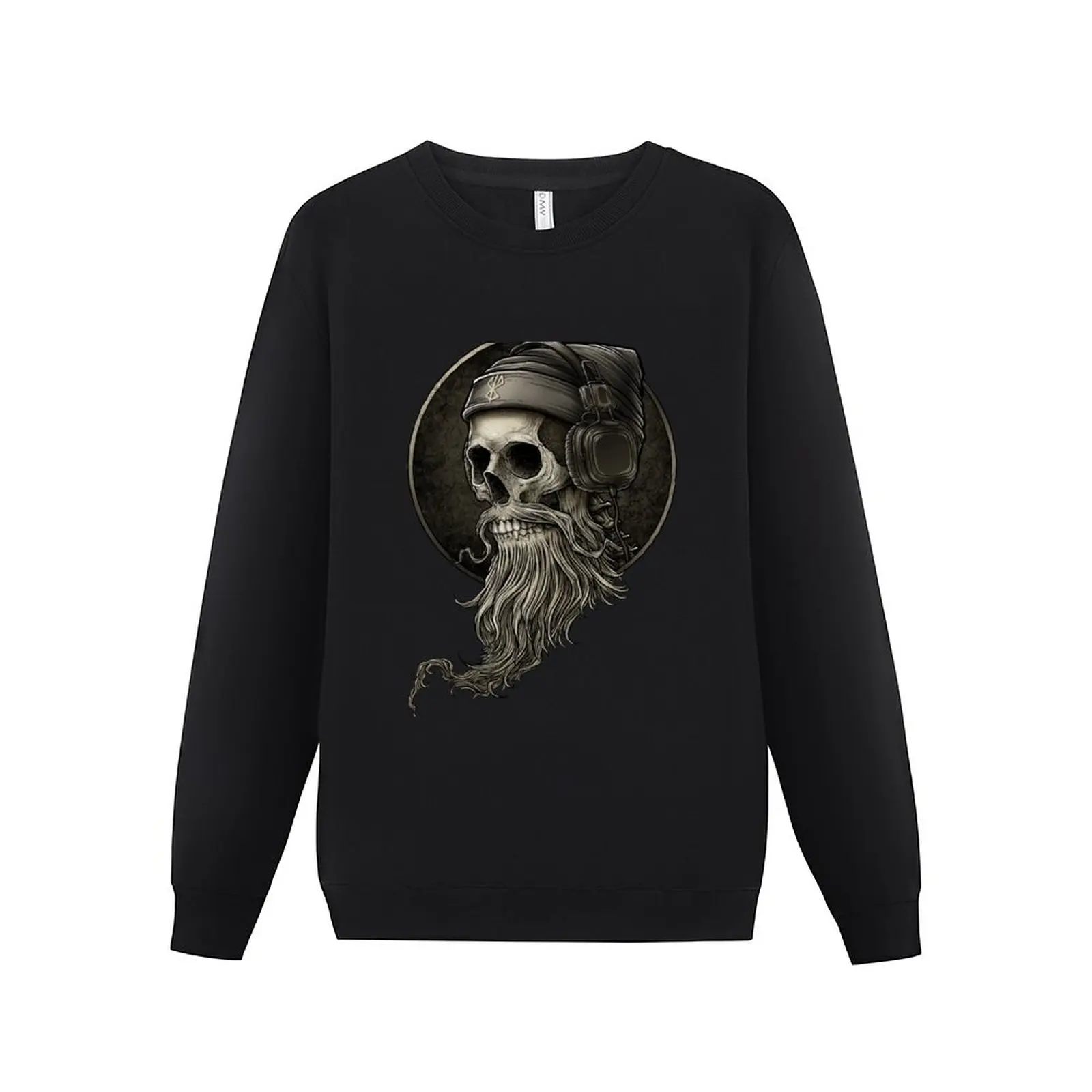 

New Viking Vintage Skull Beard with Headphone Sweatshirt tracksuit men men wear aesthetic sweatshirts