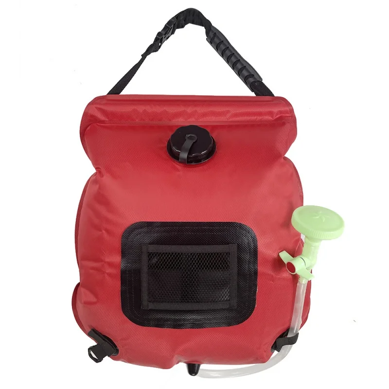 Solar Powered Heating Shower Bag, 20l Camping Shower Bag Movable Hose Switchable Head, Portable Travel
