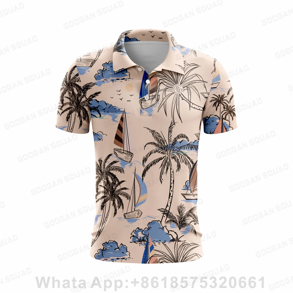

Googan Squad Summer Men Polo Shirt Casual Fashion Short Sleeve Quick Dry Fishing Golf Tshirt Breathable Sport Badminton Football