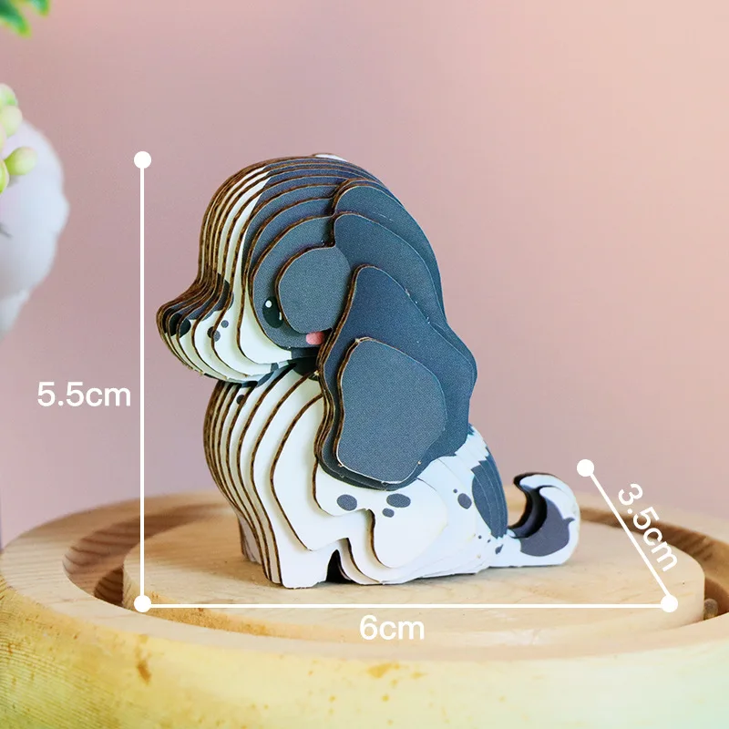 3D Cute Puppy Paper Jigsaw Puzzle - Interactive Educational Toy