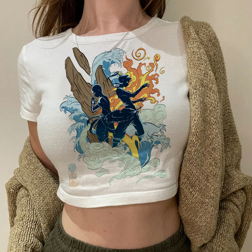 Due Avatar Yk2 Hippie Crop Top Donna Grafica Anni '90 Hippie Fairy Grunge Clothes