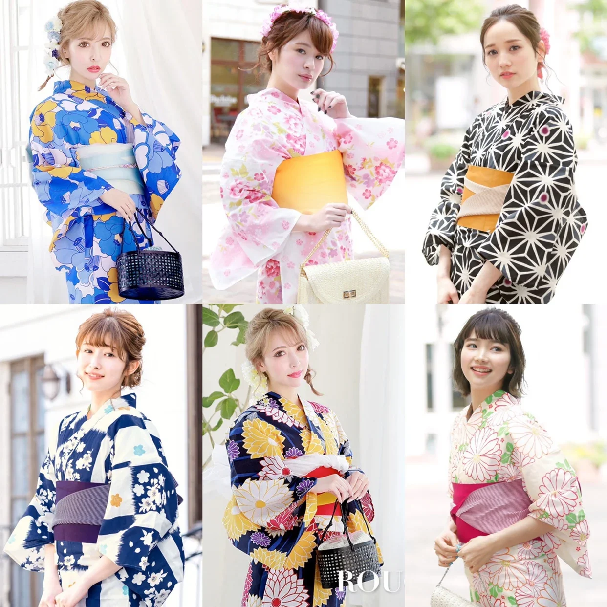 

Japanese Traditional Kimono Gown With Obi Print Flower Airy Dresses Costume Women Ladies Geisha Haori Yukata Kimono Gown Suit