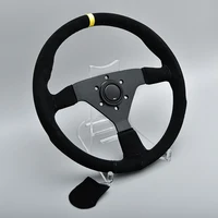 14-inch JDM Suede Leather Tuning Steering Wheel - 350mm for VW & Toyota - Image 3