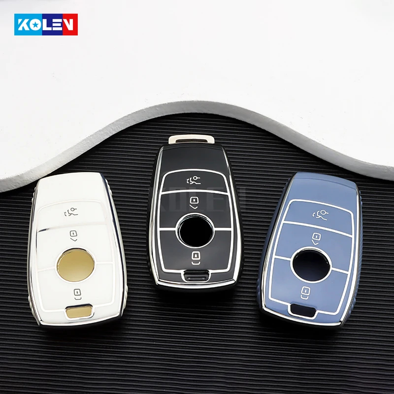 Soft TPU Car Remote Key Case Cover Shell For Mercedes Benz A C E S G Class GLC CLE CLA GLB GLS W177 W205 W213 W222 X167 AMG Fob key case key case cover car key shell remote control case cover