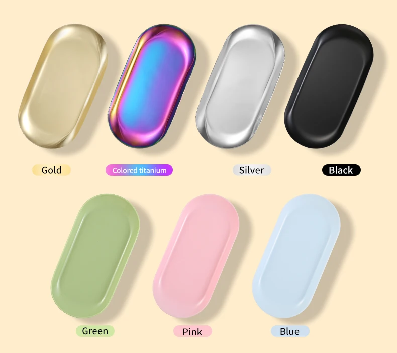PP/Metall Nail art Ablage Nagellack Organizer Nagel Werkzeuge Pinzette Clippers Container Maniküre Schmuck Lagerung Gericht – Detail 7