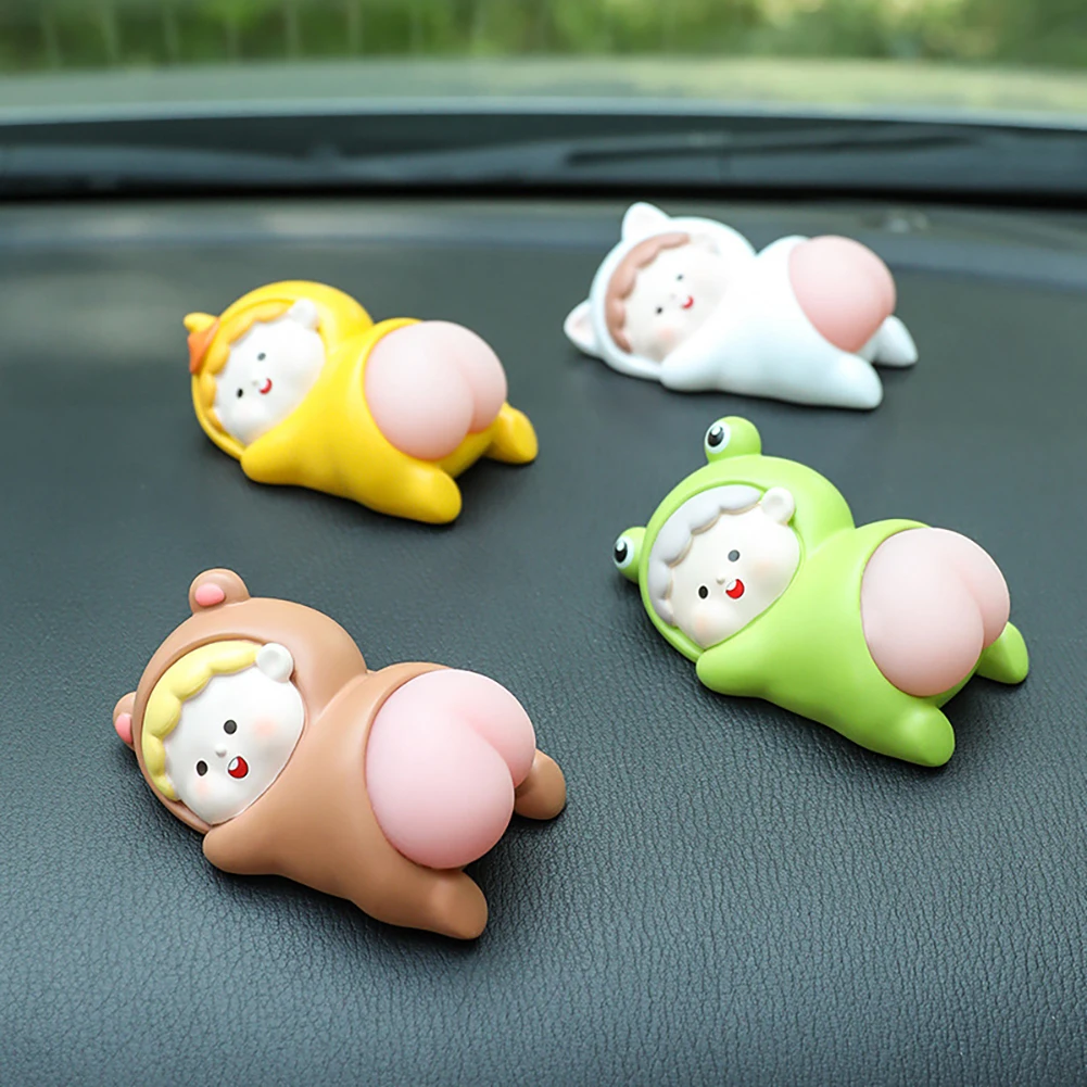 

Украшения для автомобиля Q Pop Fart, милые Мультяшные куклы для джентльмена, игрушки для автомобиля, настольные декоративные принадлежности, подарочные украшения, интерьер автомобиля