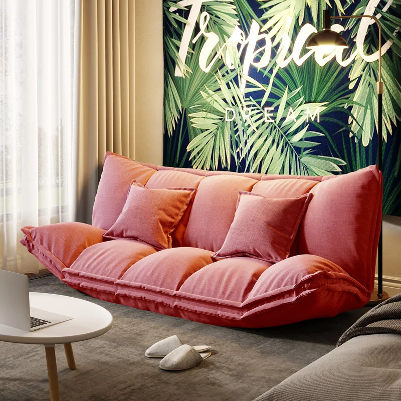

Modern Japanese Style Floor Lazy Sofa Couch Back&Arm 5Position Adjustable Foldable Leisure Sofa Bed For Viedo Gaming Floor Chair
