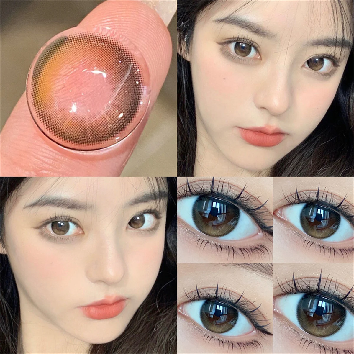 Prescription myopia 0-800 degrees pupil Colored Contact Lenses eyes Cosmetic Natural contact lens yearly