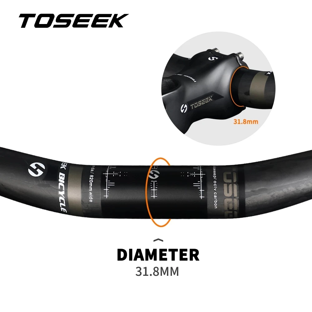 Carbon Fibre Handlebar Bicycle MTB Swallow Shaped 31.8mm 750/820mm Bend up 15/25mm