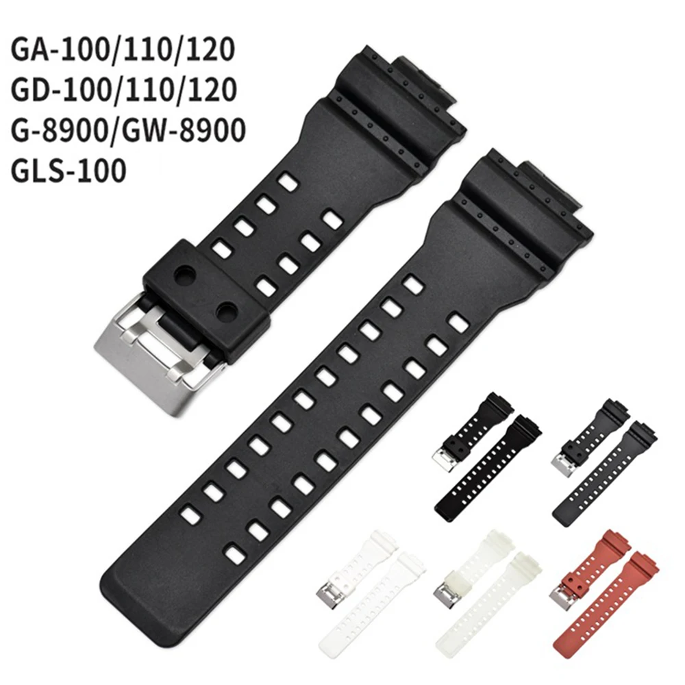 Cinturino In Silicone Per Casio G-Shock Ga 100/110/120/150/200/300 Gd-100/110/120 G-8900 Gls-100 Cinturino Da Polso Sportivo In Pu