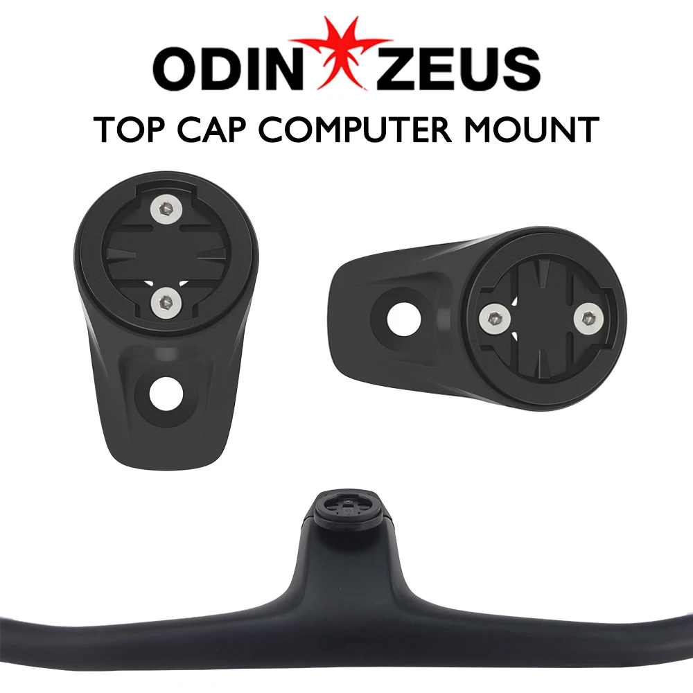 ODINZEUS CNC 0°/10°Bike Computer Mount Alloy Stem Cap Top Cover for Fraser iC SL WC/DC/XC Handlebars Garmin Wahoo GPS Compatible