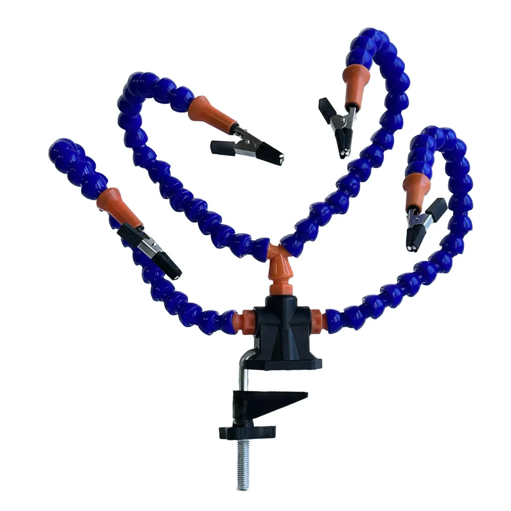Multi-Purpose Soldering Stand with Flexible Arms and PCB Holder