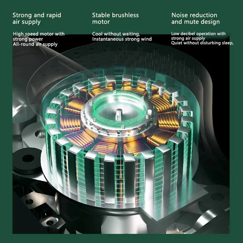 Desktop Foldable Telescopic Stand Fan USB with Rechargeable Battery 3 Speeds Super Quiet Adjustable Height For Desk Home 5 Desktop Foldable Telescopic Stand Fan USB with Rechargeable Battery 3 Speeds Super Quiet Adjustable Height For Desk Home - Image 5